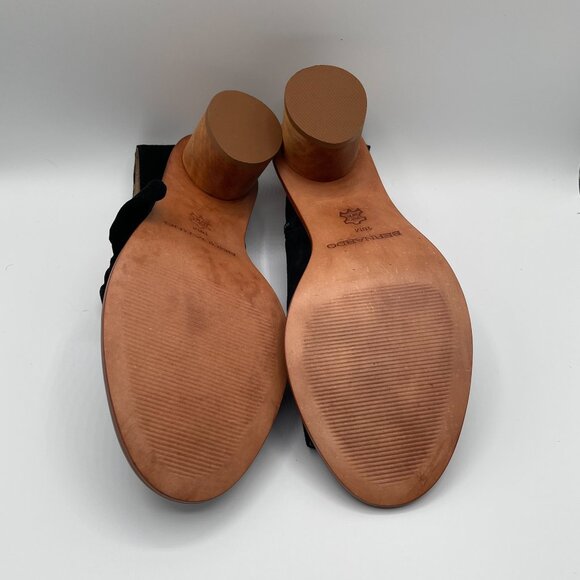 Bernardo Luna Bow Wooden Heel Suede Booties - Picture 10 of 10